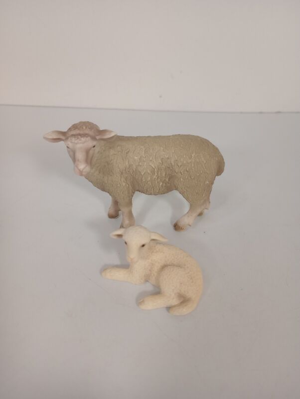 2003 Schleich Sheep Ewe & Lamb Figures
