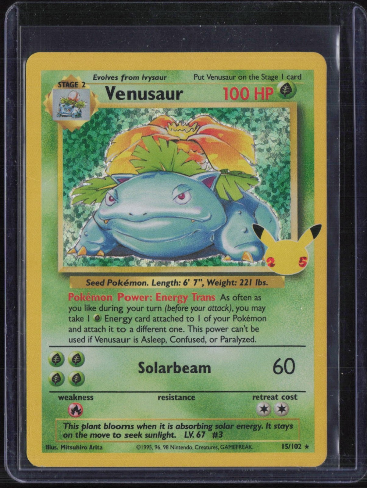 1995 Pokémon Stage 2 Classic Collection Holo Venusaur 15/102