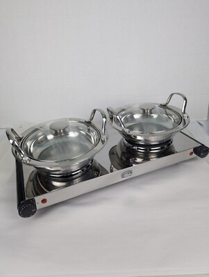 WOLFGANG PUCK Buffet Servers food Warmers BISTRO 9.5'' - Stainless - 5 PCs, New