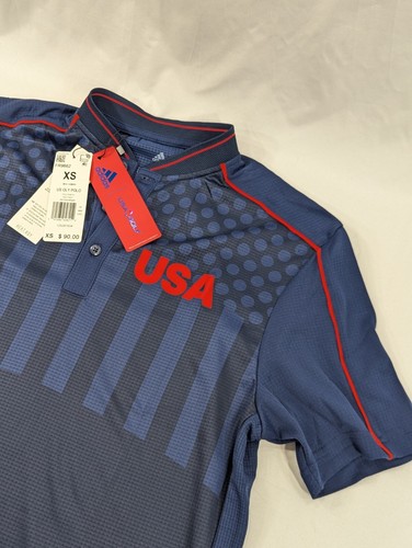 ADIDAS x USA GOLF NEW $90 Size XS Mens Henley Polo Shirt