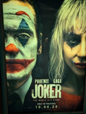 THE JOKER FOILE Á DUEX ''THE WORLD IS OUR STAGE'' BUS SHELTER MOVIE POSTER BATMAN