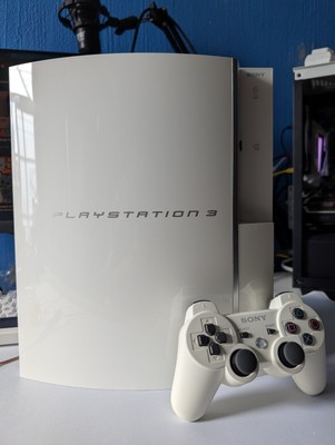 PLAYSTATION 3 (80GB) Ceramic White PS3 SONY game Console box