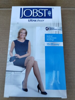  Jobst Ultra Sheer Anthracite 15-20 mmHg Compression Stockings X-Large Knee CT