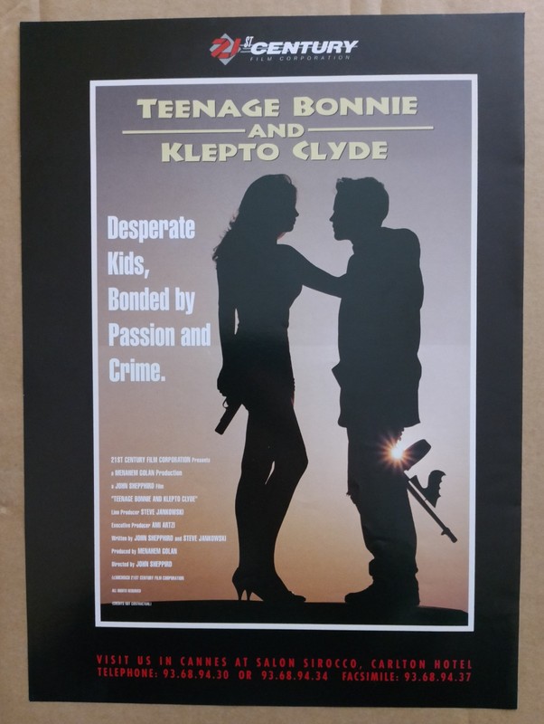 Teenage Bonnie And Klepto Clyde / Invader - Movie Trade Ad - Menahem Golan