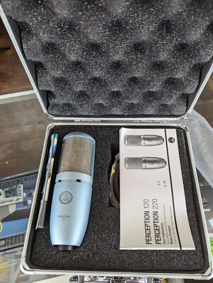 AKG Perception 220 Professional Studio Condenser Microphone W/ Mount + Case!