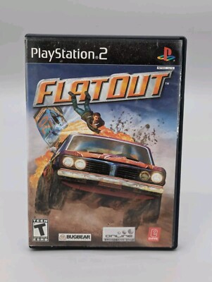 Flatout 1 PlayStation 2 PS2 Black Label Video Game W/Manual Tested