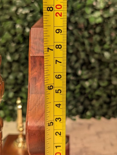 Vintage Solid Wood Iowa State Shaped Trophy Award 8" x 9"