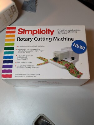 Simplicity Rotary Cutting Machine Quilting Scrapbooking Sewing - Brand New