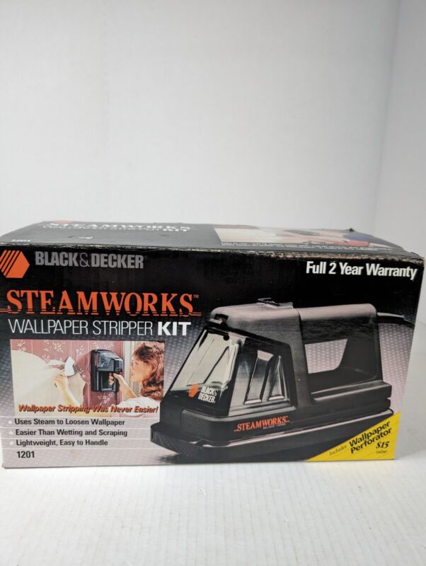 Black & Decker Steamworks Wallpaper Steamer Stripper Model 1200 w/ manual Vtg