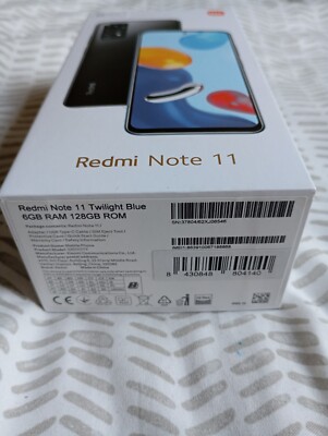 New Xiaomi Redmi Note 11 6GB 128GB (Unlocked) Twilight Blue Smartphone