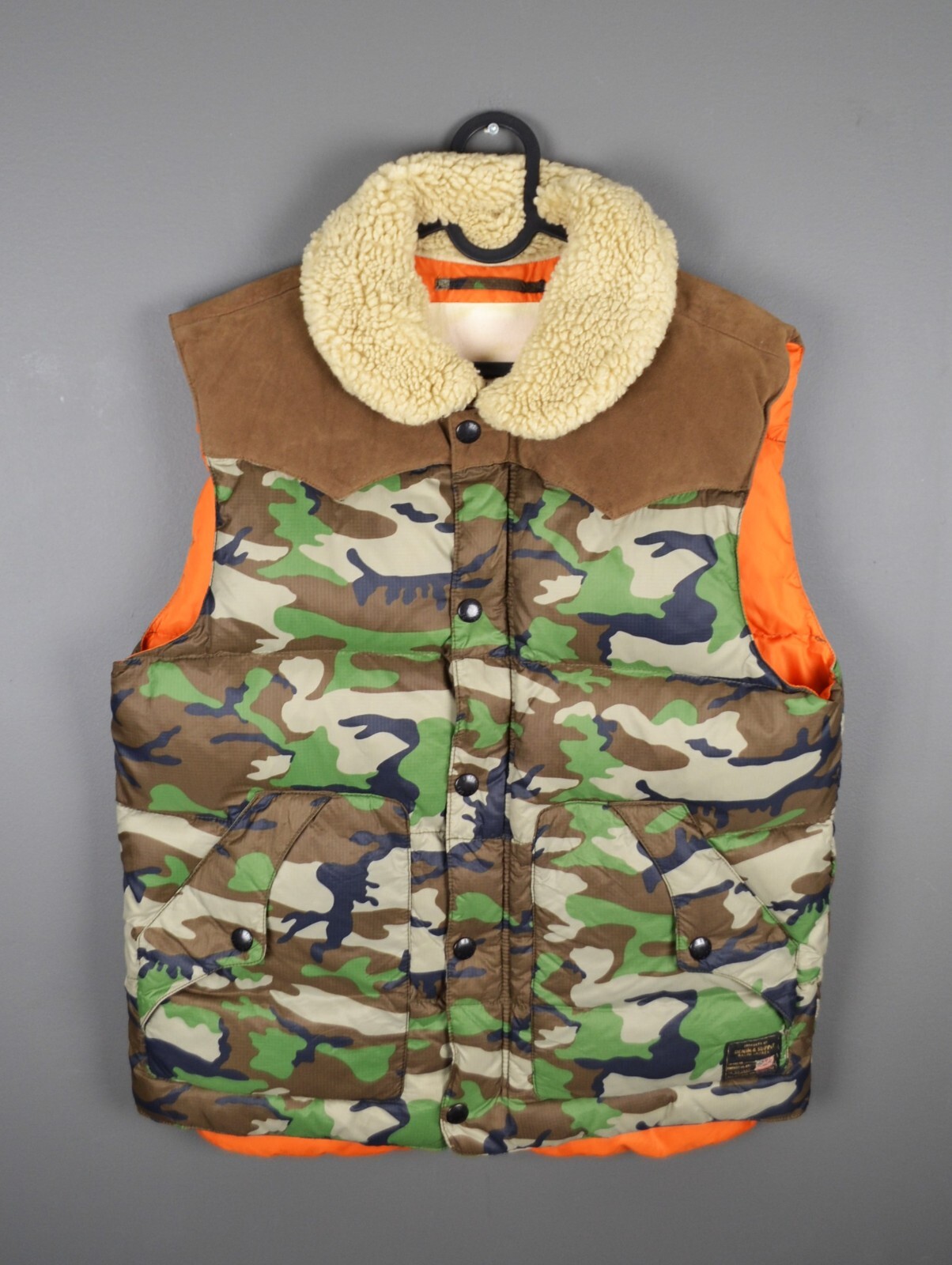 ジャケット・アウター Denim & Supply duck camo down vest M Ralph Lauren Denim Supply Camo Vest Jacket Down Hunting RrL