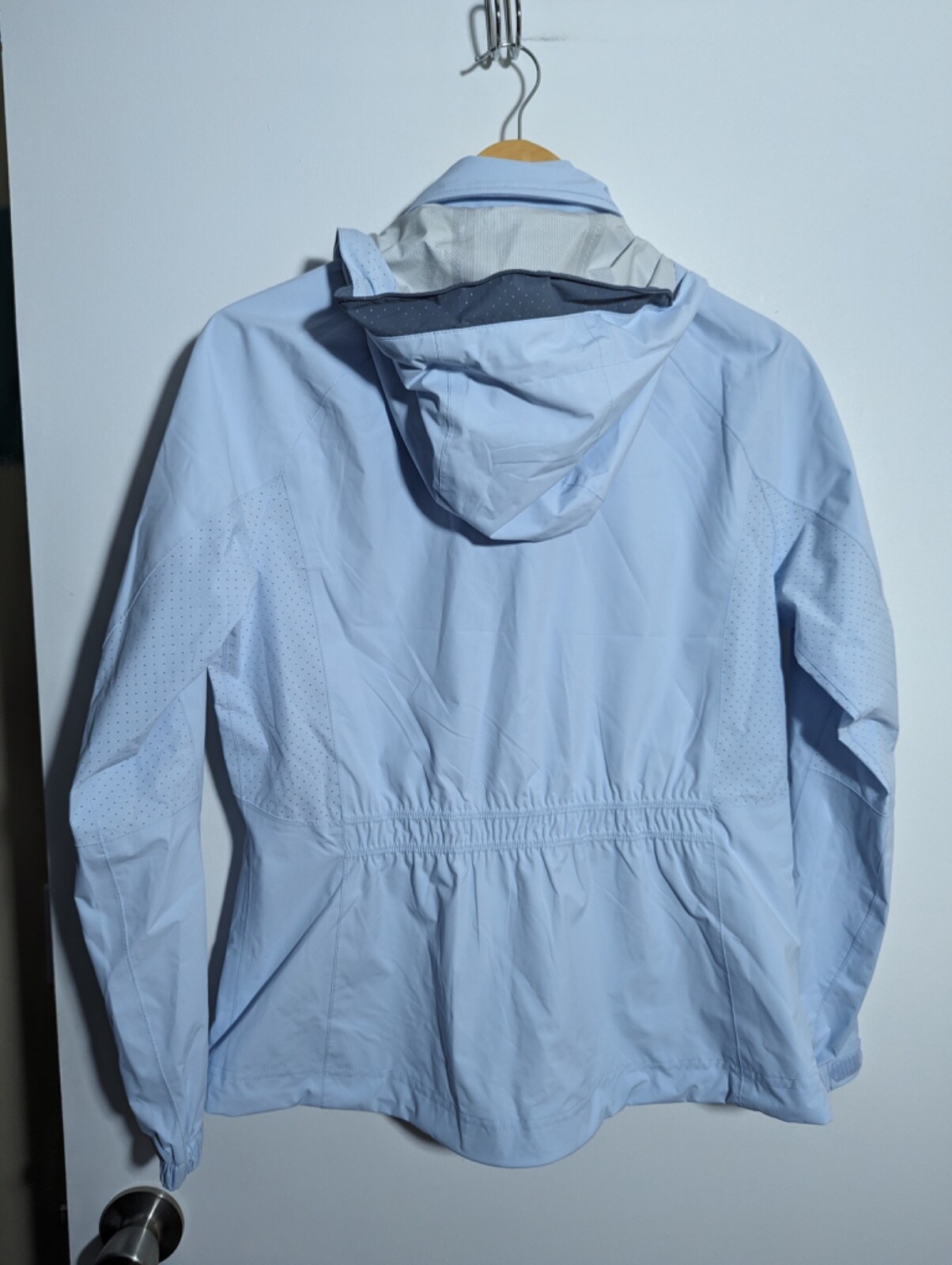Pre-owned Zero Restriction Women's  Hooded Olivia Jacket, Size: L, Color: Cloud (j515) In Blue