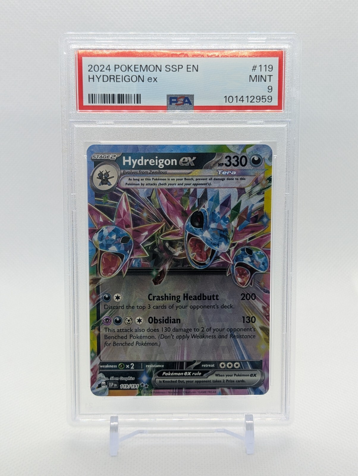 【hydreigon】 Pokemon TCG Card Hydreigon - 140/193 Holo Rare Pokemon SV02 Paldea