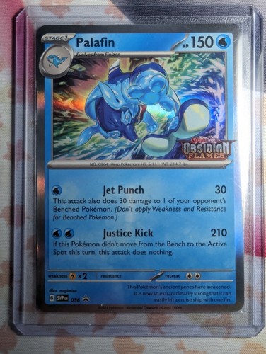 Pokémon TCG Palafin Black Star Promos SVP036 Holo Obsidian Pokémon TCG Palafin Black Star Promos SVP036 Holo Obsidian
