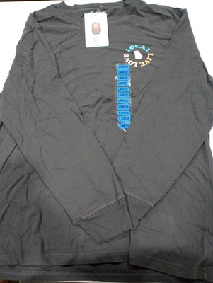 State of Mine Women's Graphic Tee Long Sleeve ''LOCAL LIVE LOVE'' Size Large B1