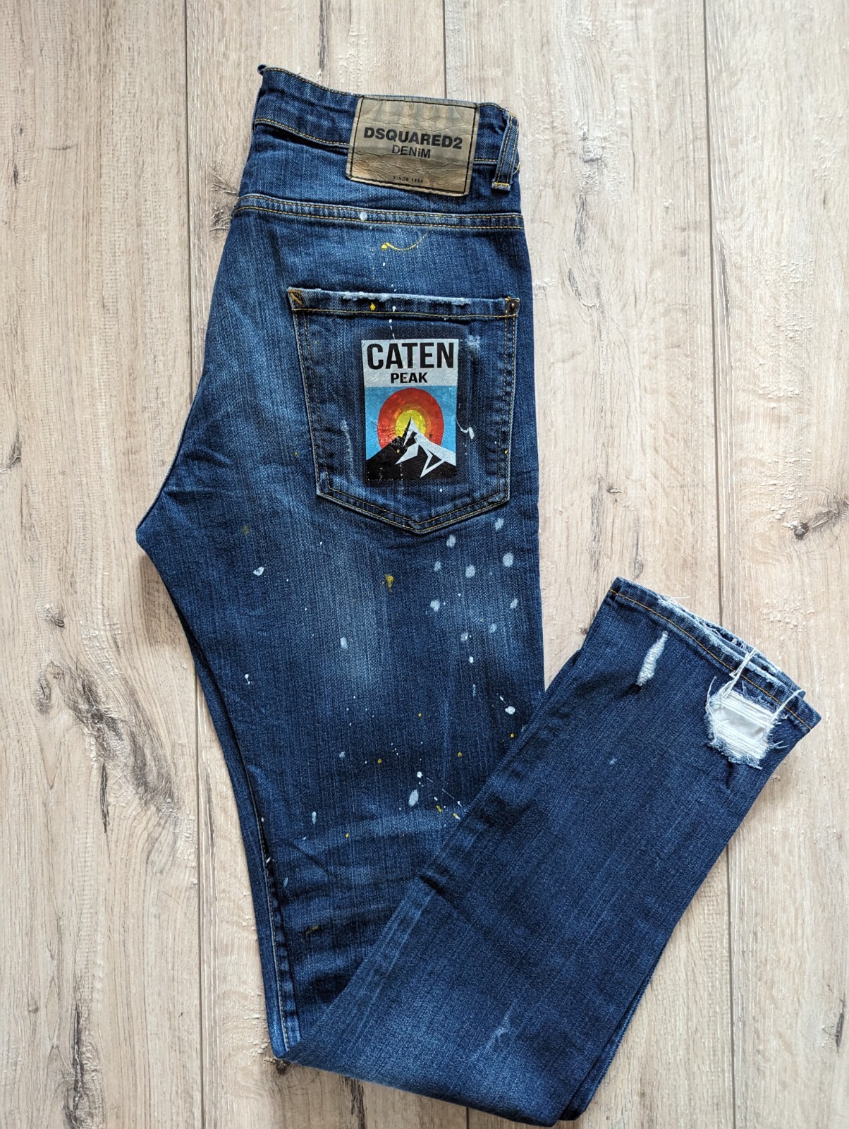 DSQUARED2　　48 DSQUARED2 Denim pants blue jeans logo Caten Peak size 48 | eBay