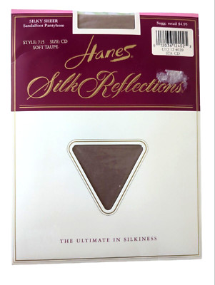 Hanes  Sandalfoot Silky Sheer Style #715 SOFT TAUPE Size CD