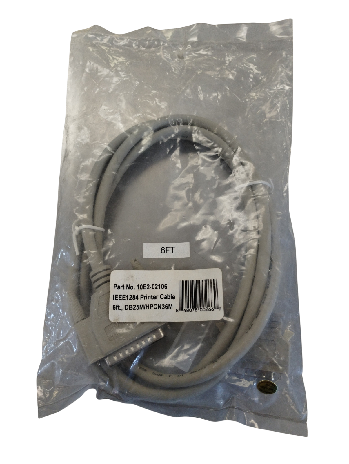 DB25 Male to HPCentronics36 Male 6 Foot 10E2-02106