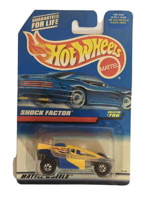 Hot Wheels Shock Factor Race Car Die Cast & Plastic 1996 #700 NEW on Card Mattel
