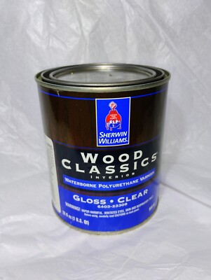 1 Qt Sherwin Williams Wood Classics Gloss Clear Interior Waterborne Polyurethane