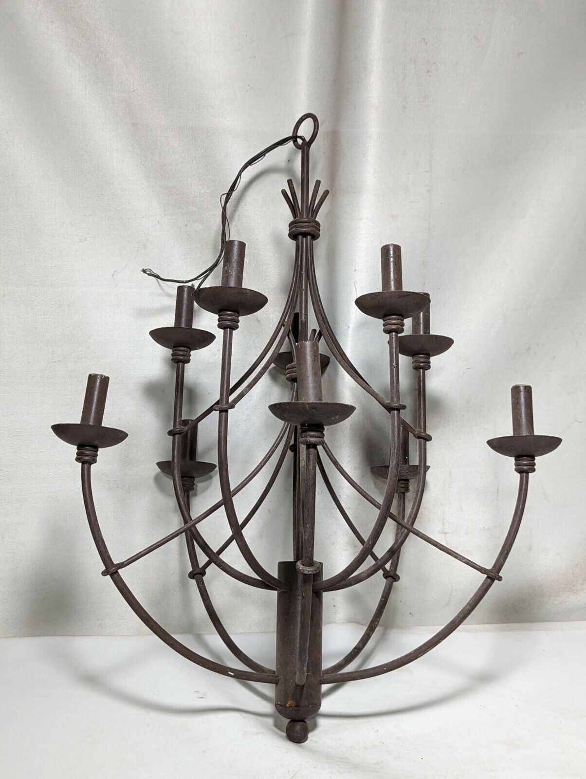 Antique candelabra chandelier light fixture, 10 bulbs, from fo...