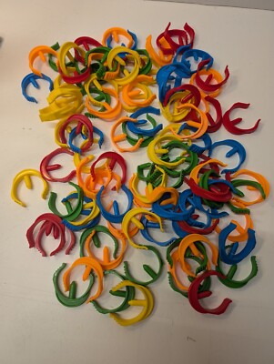 Tubelox Replacement/Add-on Parts Lot of 100 Clips Multicolor Original