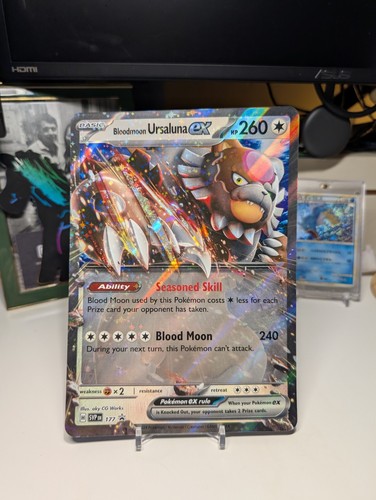 Bloodmoon Ursaluna ex SVP 177 Jumbo Pokemon Card Black Star
