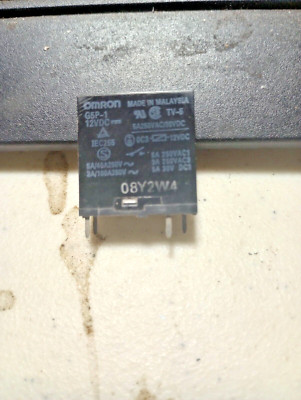 12 VDC 5A SPST Relay, Omron G5P-1-12VDC (NOS)(QTY 1 ea)B26
