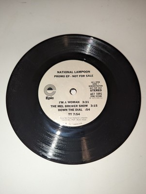 NATIONAL LAMPOON ''I'm A Woman''''Down To Jamaica'' Vinyl 33 Demo Record VG+ RE24241