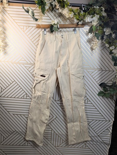 【U LAN】Butner Bijou Cargo Pants URBAN OUTFITTERS BDG Women's Cream Cargo Utility Pants Thick