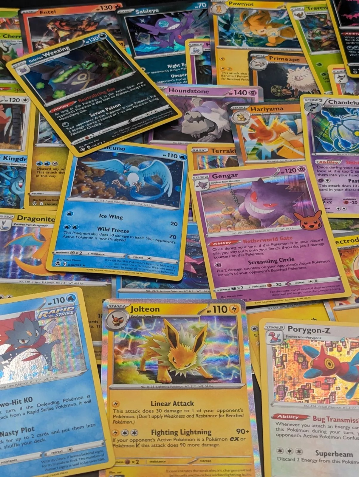 Pokemon Card Bulk lot 100 HOLO/REVERSE HOLO ONLY + 3 ULTRA RARE V/EX/FA