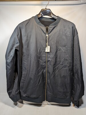 Fresh Clean Threads Reversible Bomber Jacket Mens 3XL Black reversible zipper 