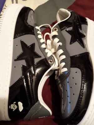 Size 7 - A Bathing Ape Bapesta #4 M1 Black