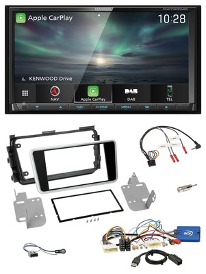 Kenwood Bluetooth USB 2DIN Lenkrad TMC DAB Navigation für Nissan Micra 2017-2019
