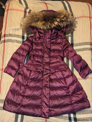 Girls ADD Winter Down Coat Pink  Size 4Y Fur Hood Long Puffer Ultra Lightest 