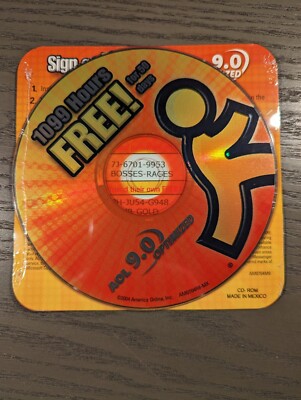 Orange AOL 9.0 Optimized Disc CD-ROM - Choice Hotel Sticker - Sealed & New