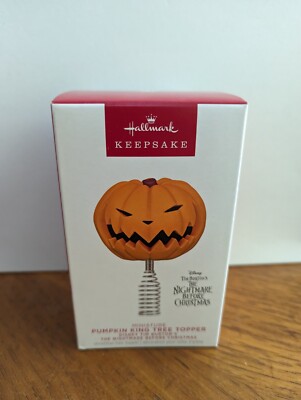HALLMARK Disney Nightmare Before Christmas Pumpkin King MINI Tree Topper-NIB