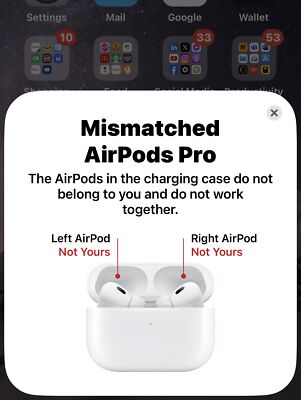 Apple AirPods Pro 2nd Gen Left Airpod Only Genuine Apple Apple AirPods Pro 2nd Gen Left Airpod Only Genuine Apple