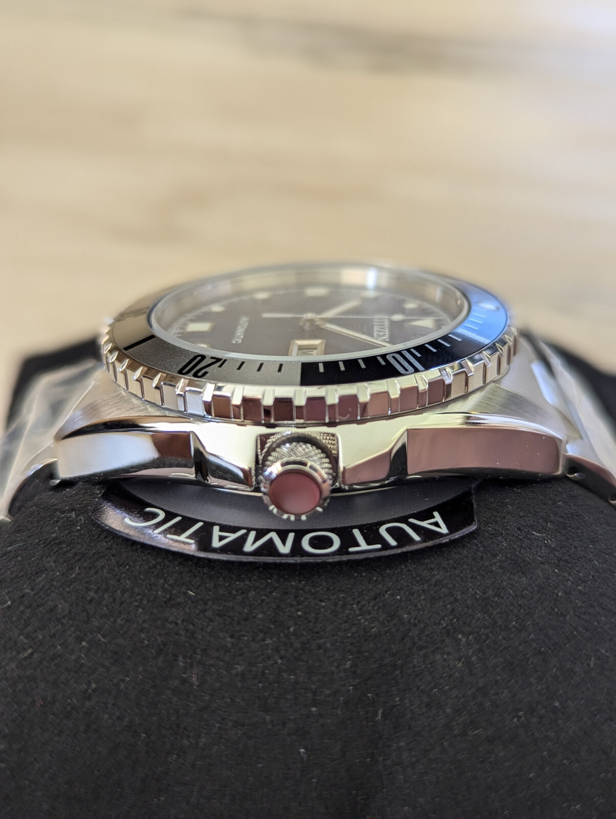 Pre-owned Citizen Automatic Sapphire Crystal Blue Dial Sports Watch Nh7530-52m