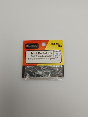 Du-Bro #228 Mini-Kwik Links, Nylon (2) New In Package 