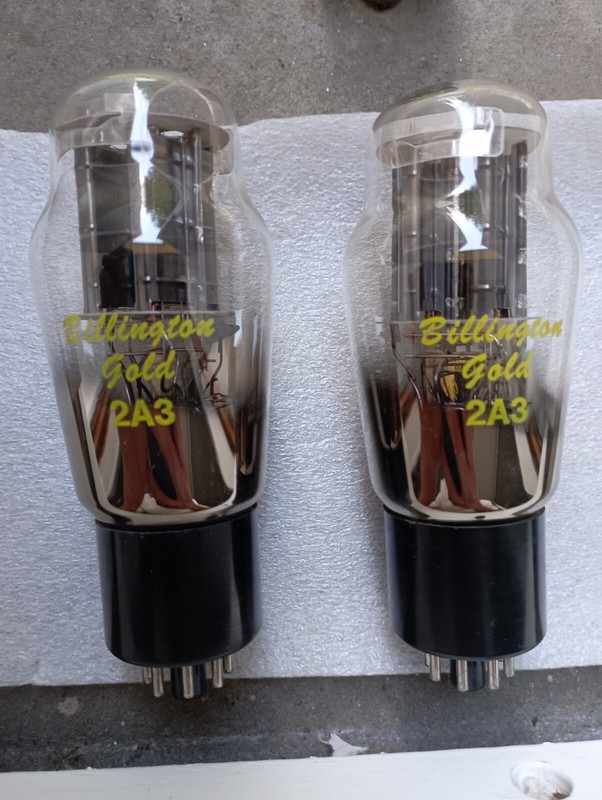 2a3 Billington Gold  6 Pins Tube Nos Paired Tested 