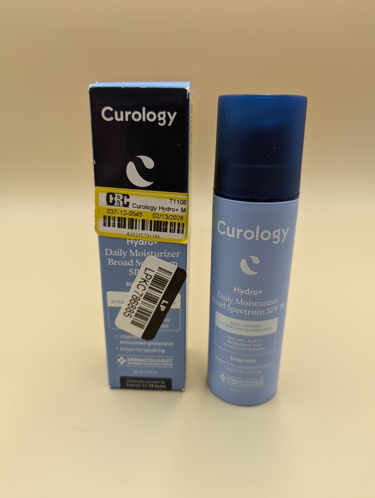 Curology HYDRO+ Daily MOISTURIZER SPF 30 Broad Spectrum 1.7 oz Sunscreen Hydro +
