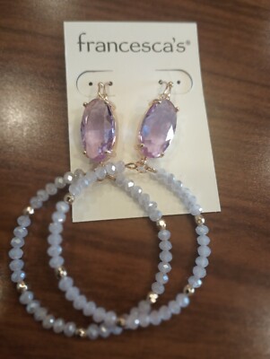 Francesca's Amethyst Hoop  Earrings