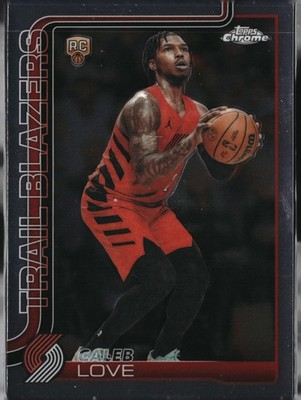 2025-26 Topps Chrome Update #198 Caleb Love RC