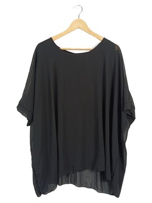 Van Der Rich Camicetta Donna Nera Oversize (IT 46, EU 42, INT XL)