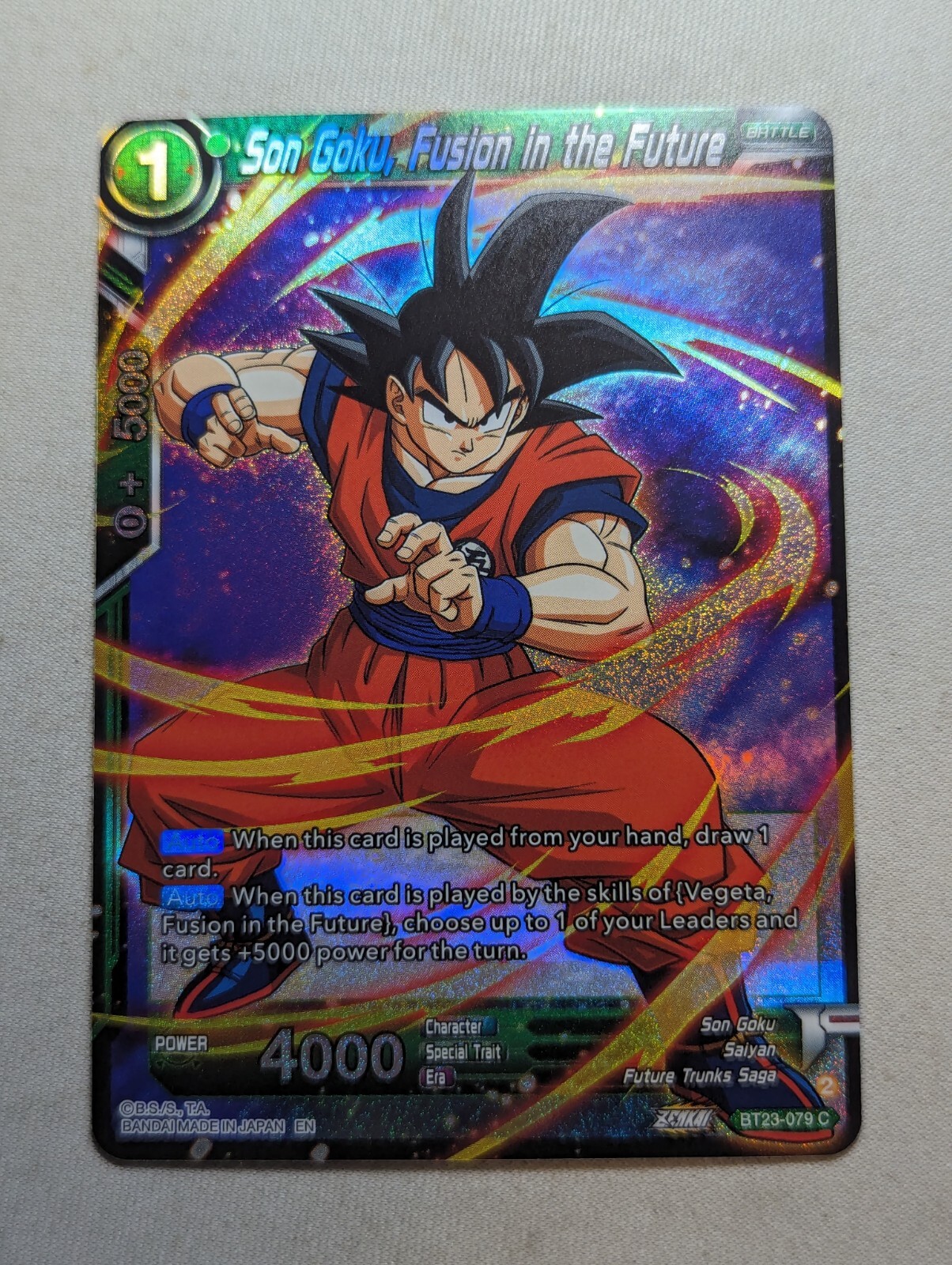 ドラゴンボールカードゲーム Songoku bt23-140 SCR 海外版