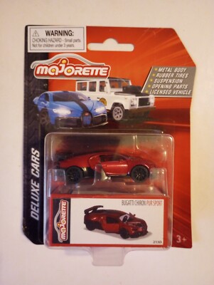 Majorette Deluxe Cars Bugatti Chiron Pur Sport Red BNIP Diecast