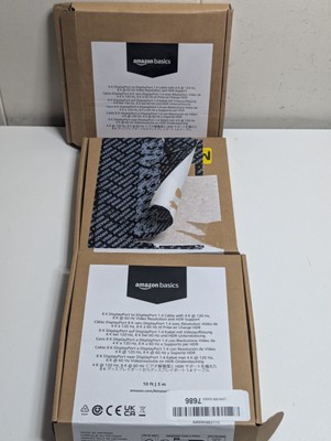 2x Amazon Basics 8K DisplayPort to DisplayPort 1.4 Cable & 1x Standard DP To DP