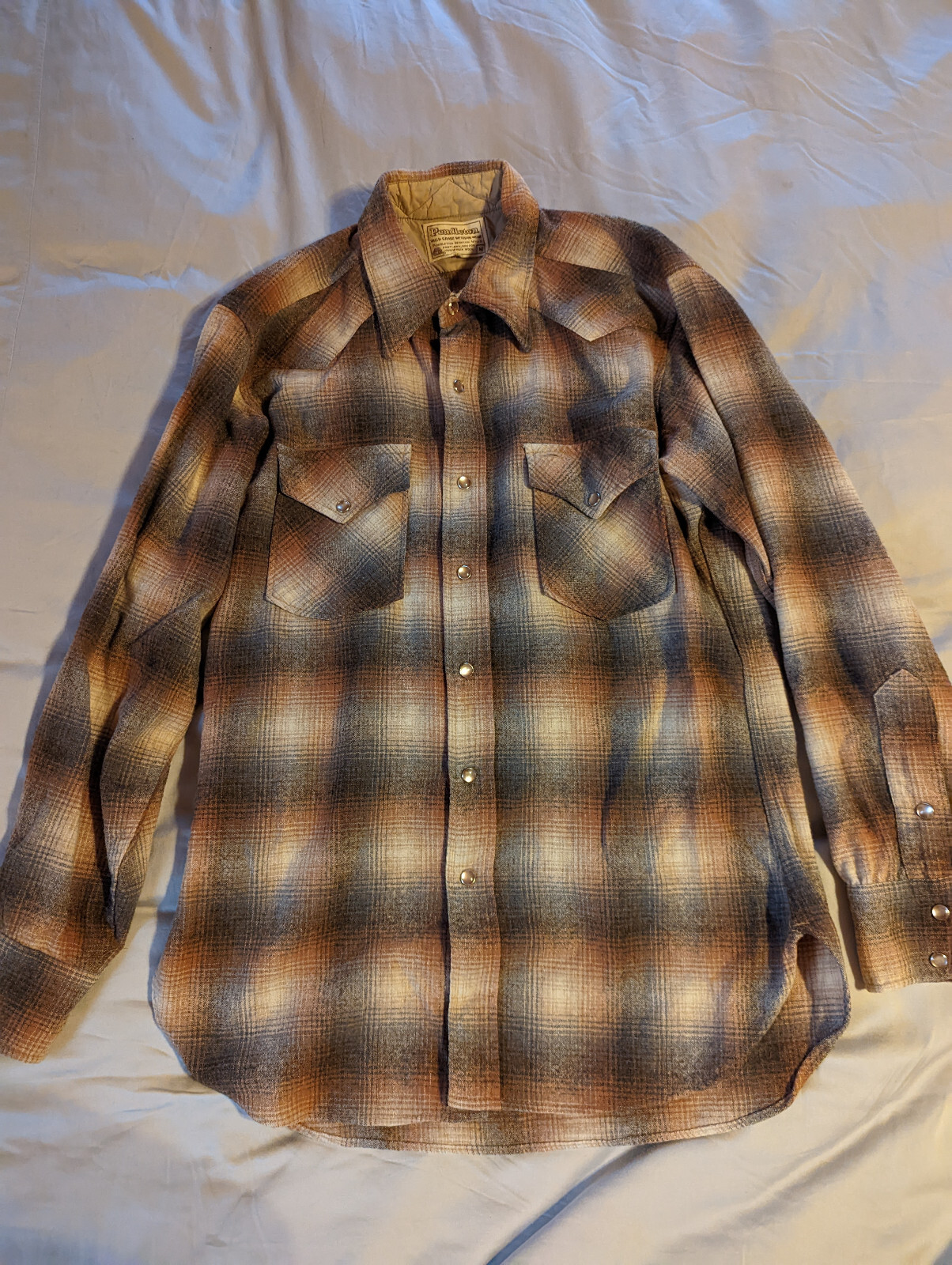 Vintage Pendleton Virgin Wool Shadow Plaid Board Shirt USA Vintage Pendleton Virgin Wool Shadow Plaid Board Shirt USA