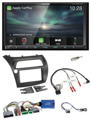 Kenwood Bluetooth USB 2DIN Lenkrad TMC DAB Navigation für Honda Civic 2006-2012